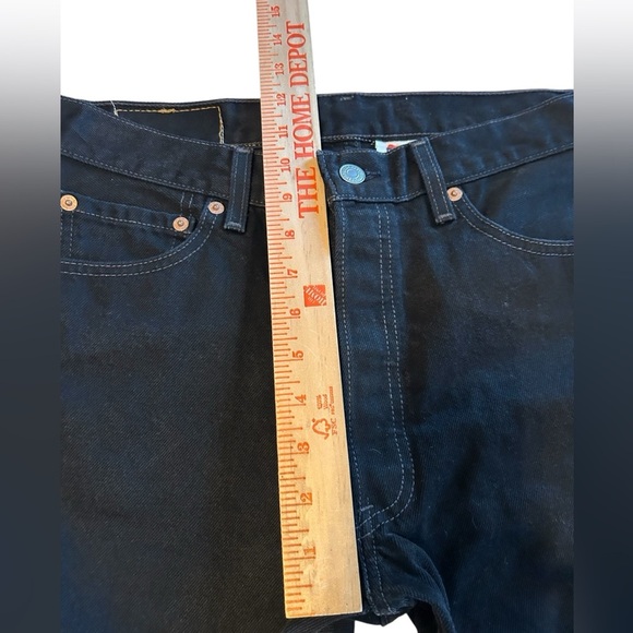 Vintage 80s Levis 501 Custom Flare Denim Button Fly Hippie USA Actual 30 x 29.5 - Picture 12 of 14